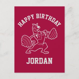 スクービードー「ビーチサイド体育館」重量挙げ ポストカード