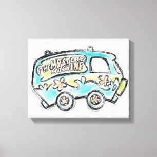 スクービードー  ミステリーマシンスケッチ キャンバスプリント