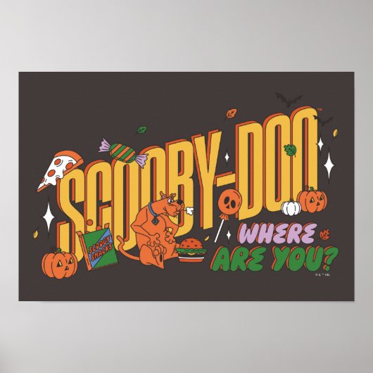 スクービー・ドゥーのハロウィン スナック ロゴ ポスター (正面)