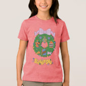 スクービー・ドゥーのホリデースナックリース グラフィック トライブレンドＴシャツ (正面)