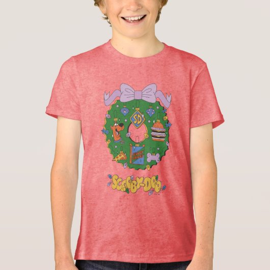 スクービー・ドゥーのホリデースナックリース グラフィック トライブレンドＴシャツ (正面)