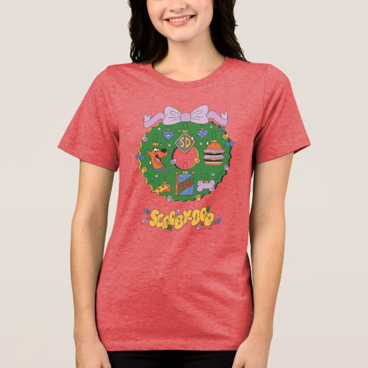 スクービー・ドゥーのホリデースナックリース グラフィック トライブレンドＴシャツ (正面)
