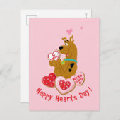 スクービー・ドゥー - ハッピー・ハーツ・デイ シーズンポストカード (正面/裏面)