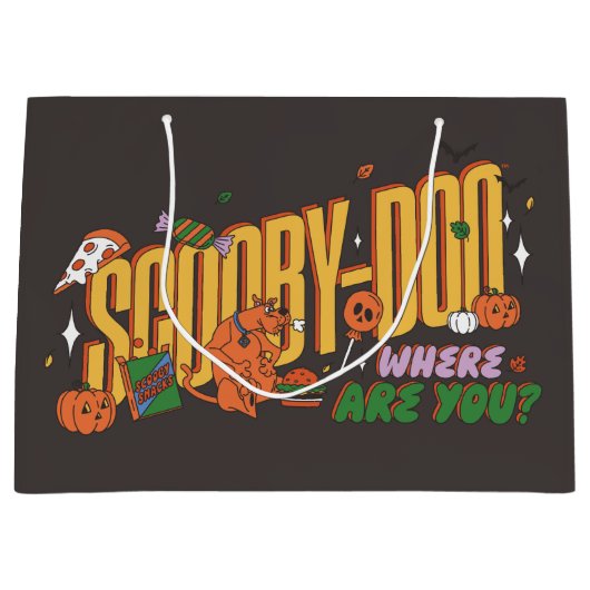 スクービー・ドゥ ハロウィーン スナック ロゴ ラージペーパーバッグ (正面)