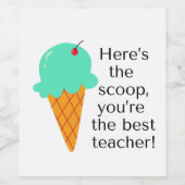 スクープが来たあなたは最高の先生! ワインラベル (シングルラベル)