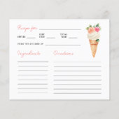 スクープされたブライダルシャワーレシピカード (正面)