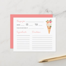 スクープされたブライダルシャワーレシピカード