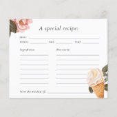 スクープされたブライダルシャワーレシピカード (正面)