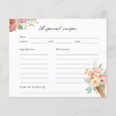 スクープされたブライダルシャワーレシピカード (正面)