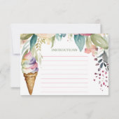 スクープされたブライダルシャワーレシピカード (裏面)