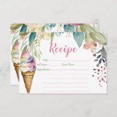 スクープされたブライダルシャワーレシピカード (正面/裏面)