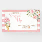 スクープされてストライプブライダルシャワー 横断幕 (横)