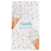 スクープしたアイスクリームブライダルシャワーカスタム スモールペーパーバッグ (正面)