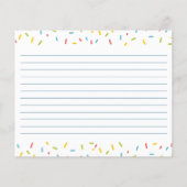 スクープしたアイスクリームブライダルシャワーレシピカード (裏面)