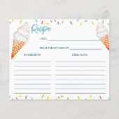 スクープしたアイスクリームブライダルシャワーレシピカード (正面)