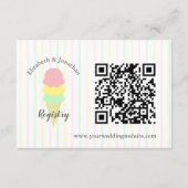 スクープしたアイスクリームブライダルシャワー名簿 エンクロージャーカード (正面)