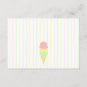 スクープしたアイスクリームブライダルシャワー名簿 エンクロージャーカード (裏面)