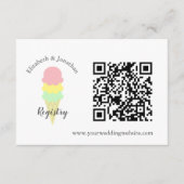 スクープしたアイスクリームブライダルシャワー名簿 エンクロージャーカード (正面)