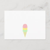 スクープしたアイスクリームブライダルシャワー名簿 エンクロージャーカード (裏面)