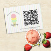 スクープしたアイスクリームブライダルシャワー名簿 エンクロージャーカード