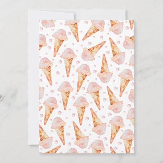 スクープだ女の子の赤ちゃんシャワーだ 招待状 (裏面)