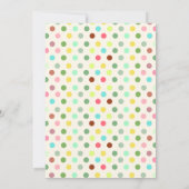 スクープと水玉模様の誕生日パーティーの招待 招待状 (裏面)