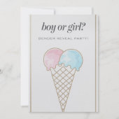 スクープのアイスクリームの性別が明らかにするもの 招待状 (正面)