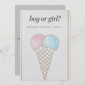 スクープのアイスクリームの性別が明らかにするもの 招待状 (正面/裏面)