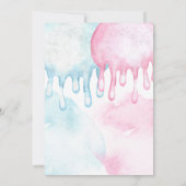 スクープのアイスクリームの性別が明らかにするもの 招待状 (裏面)