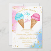 スクープのアイスクリームの性別が明らかにするもの 招待状 (正面)
