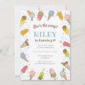 スクープのアイスクリームの誕生日の招待状はこちら 招待状 (正面)