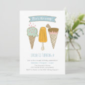 スクープのアイスクリームの誕生日の招待状はこちら 招待状 (スタンド正面)