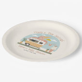 スクープのアイスクリームキャンパーライトピンクの赤ちゃんシャワー ペーパープレート (アングル)