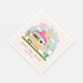 スクープのアイスクリームキャンパー女の子ベビーシャワー スタンダードランチョンナプキン (角)