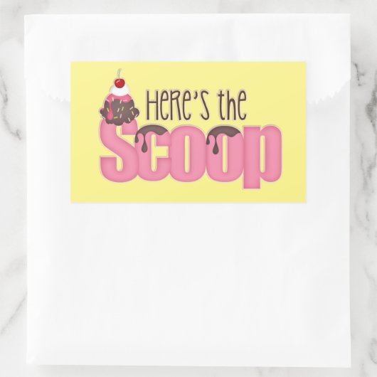 スクープのアイスクリームシールはこちら 長方形シール (バッグ)