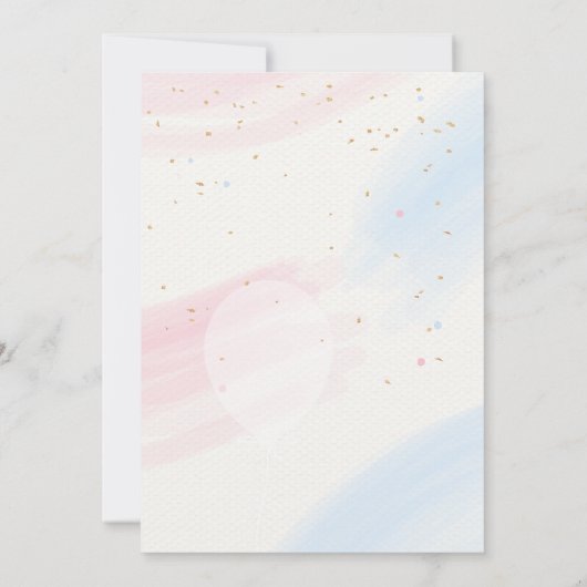 スクープのアイスクリームジェンダーがパーティーを明かす 招待状 (裏面)