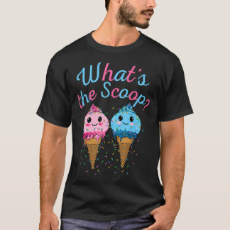 スクープのアイスクリームジェンダーがピンクのブルーを明らかにする Tシャツ