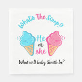 スクープのアイスクリームジェンダーの発表 スタンダードランチョンナプキン (正面)