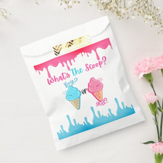 スクープのアイスクリームジェンダーの発表 フェイバーバッグ (封をした状態)
