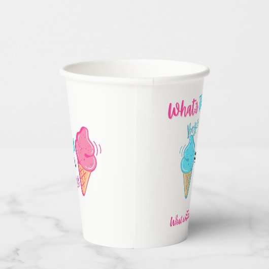 スクープのアイスクリームジェンダーの発表 紙コップ (右)