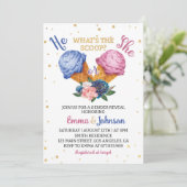 スクープのアイスクリームジェンダーの表示パーティー 招待状 (スタンド正面)