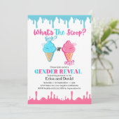 スクープのアイスクリームジェンダーの表示パーティー 招待状 (スタンド正面)