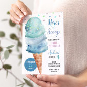 スクープのアイスクリームバースデーパーティー招待状 招待状