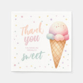 スクープのアイスクリーム誕生日パーティー スタンダードカクテルナプキン (正面)