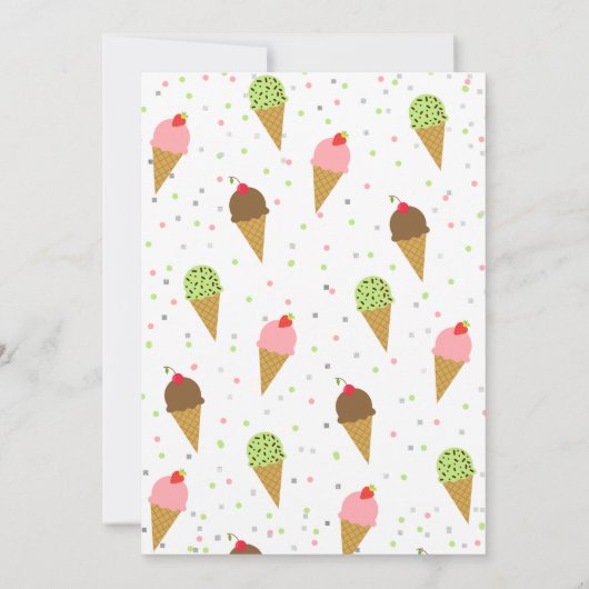 スクープのアイスクリーム誕生日パーティー 招待状 (裏面)