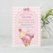 スクープのアイスクリーム誕生日パーティー 招待状 (スタンド正面)