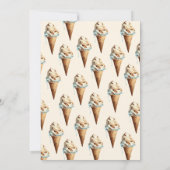 スクープのアイスクリーム誕生日招待状 招待状 (裏面)