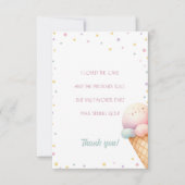 スクープのアイスクリーム誕生日 サンキューカード (正面)