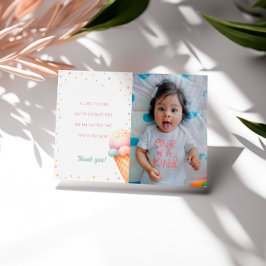 スクープのアイスクリーム誕生日 サンキューカード