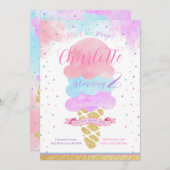 スクープのアイスクリーム誕生日 招待状 (正面/裏面)